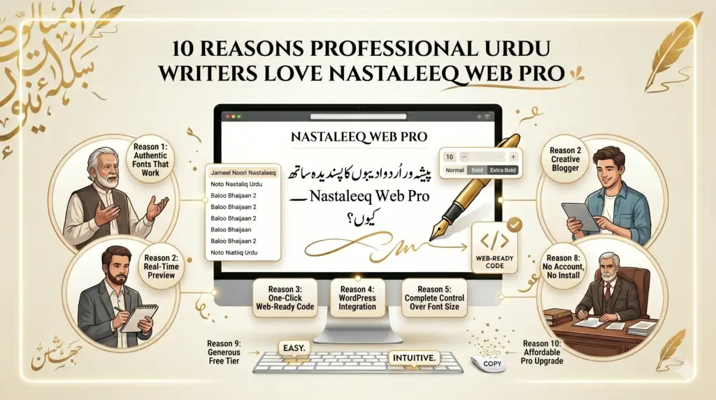 Why Professional Urdu Writers Love Nastaleeq Web Pro