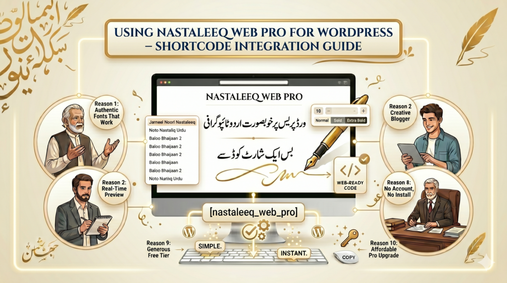 Nastaleeq Web Pro for WordPres
