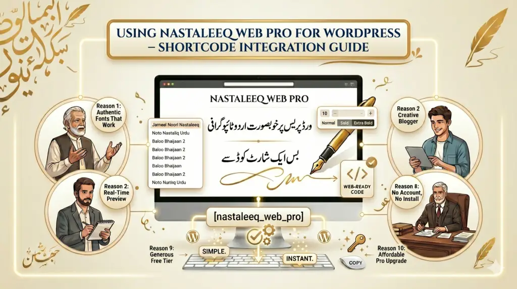 Nastaleeq Web Pro for WordPres