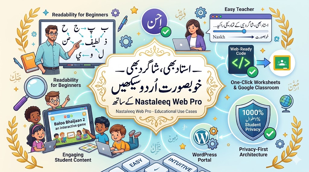 Teaching Urdu with Nastaleeq Web Pro