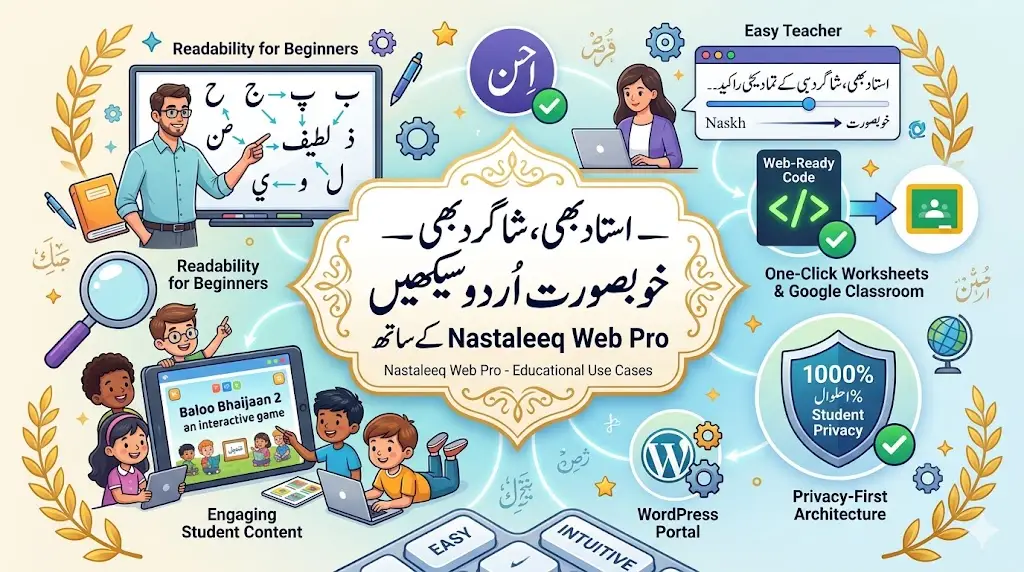 Teaching Urdu with Nastaleeq Web Pro